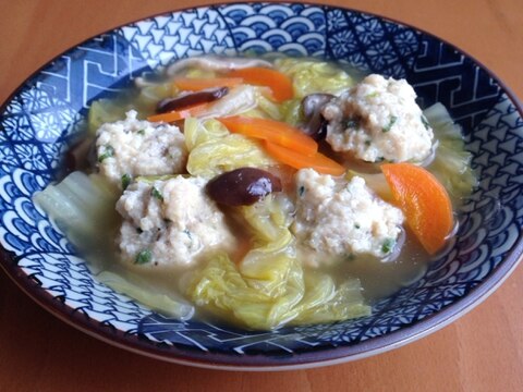 鶏だんごと白菜の中華あんかけ煮♪